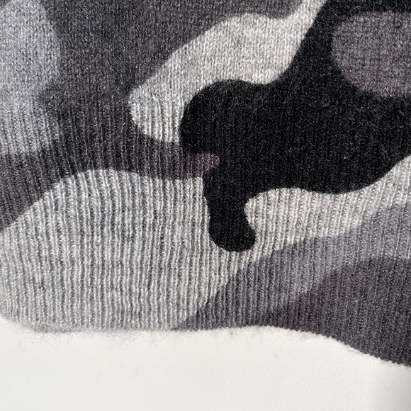 MAGASCHONI CASHMERE Grey/Black Camouflage City-Chic Casual Raglan SLV Sweater L - Picture 6 of 16